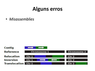 Alguns erros
• Misassemblies
 