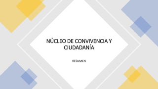 RESUMEN
NÚCLEO DE CONVIVENCIA Y
CIUDADANÍA
 