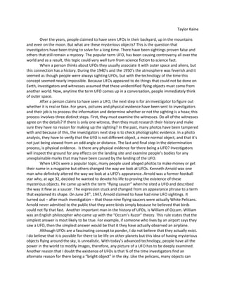 UFO Essay | DOC
