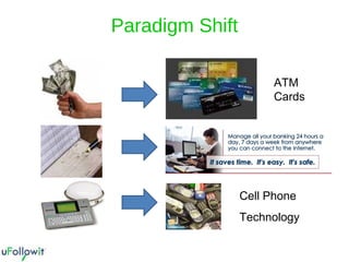 Paradigm Shift ATM Cards Cell Phone  Technology 