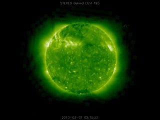 Ufo On The Sun Fron Stereo Behind Euvi 195   2010