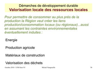 Développement durable & Agenda 21 locaux - UFR espace s& MilieuxParis VII