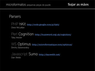 Microformatos - pequenas peças do puzzle
