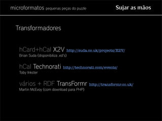 Microformatos - pequenas peças do puzzle