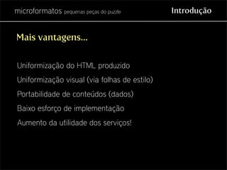Microformatos - pequenas peças do puzzle