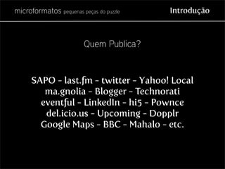 Microformatos - pequenas peças do puzzle