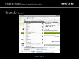 Microformatos - pequenas peças do puzzle