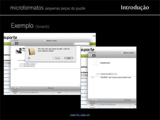 Microformatos - pequenas peças do puzzle