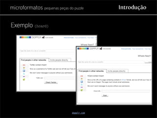 Microformatos - pequenas peças do puzzle