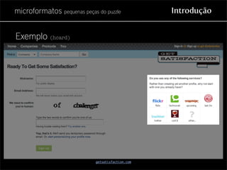 Microformatos - pequenas peças do puzzle