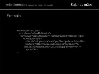 Microformatos - pequenas peças do puzzle