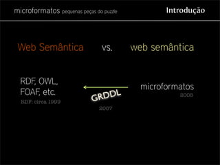 Microformatos - pequenas peças do puzzle
