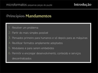 Microformatos - pequenas peças do puzzle