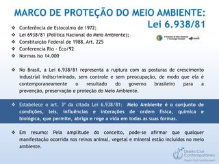 A evolução da legislação ambiental brasileira e a proteção do meio ...
