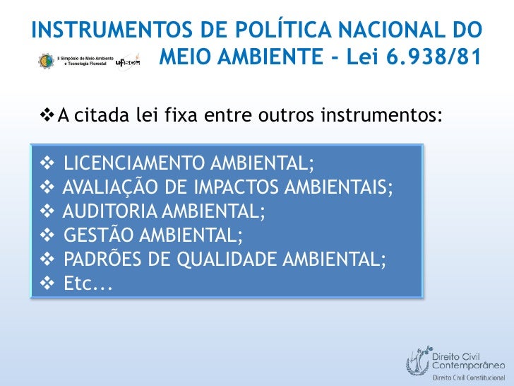 Existem Instrumentos Instituídos Pela Política Nacional De Meio Ambiente