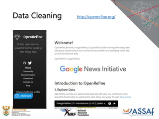 Data Cleaning http://openrefine.org/
 
