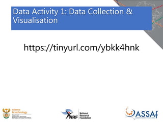 Data Activity 1: Data Collection &
Visualisation
https://tinyurl.com/ybkk4hnk
 