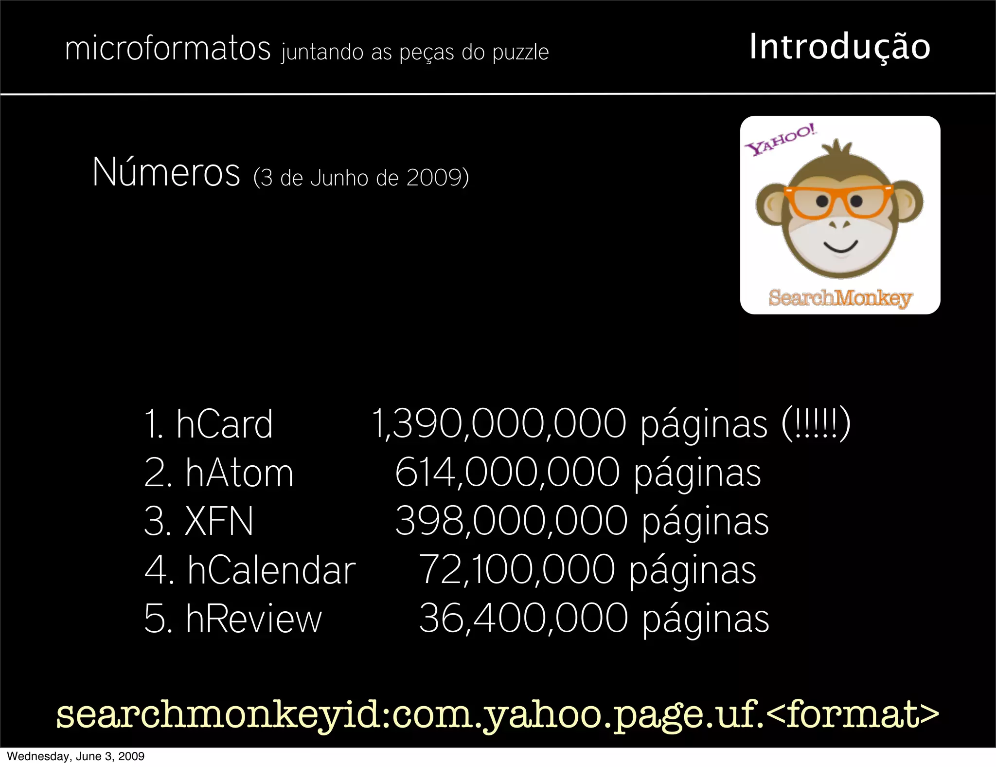 Microformatos - 2009 - Juntando as Peças do Puzzle