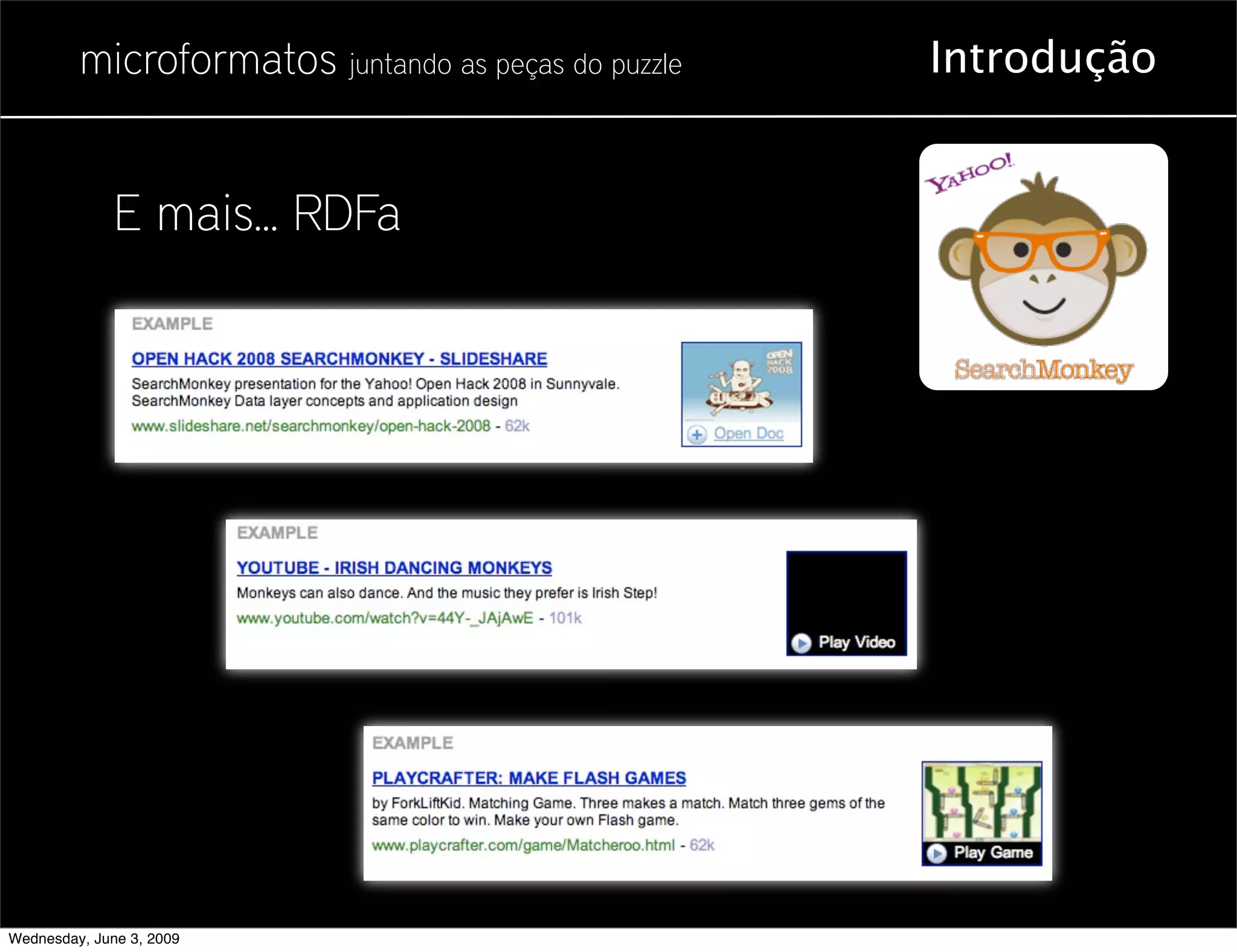 Microformatos - 2009 - Juntando as Peças do Puzzle