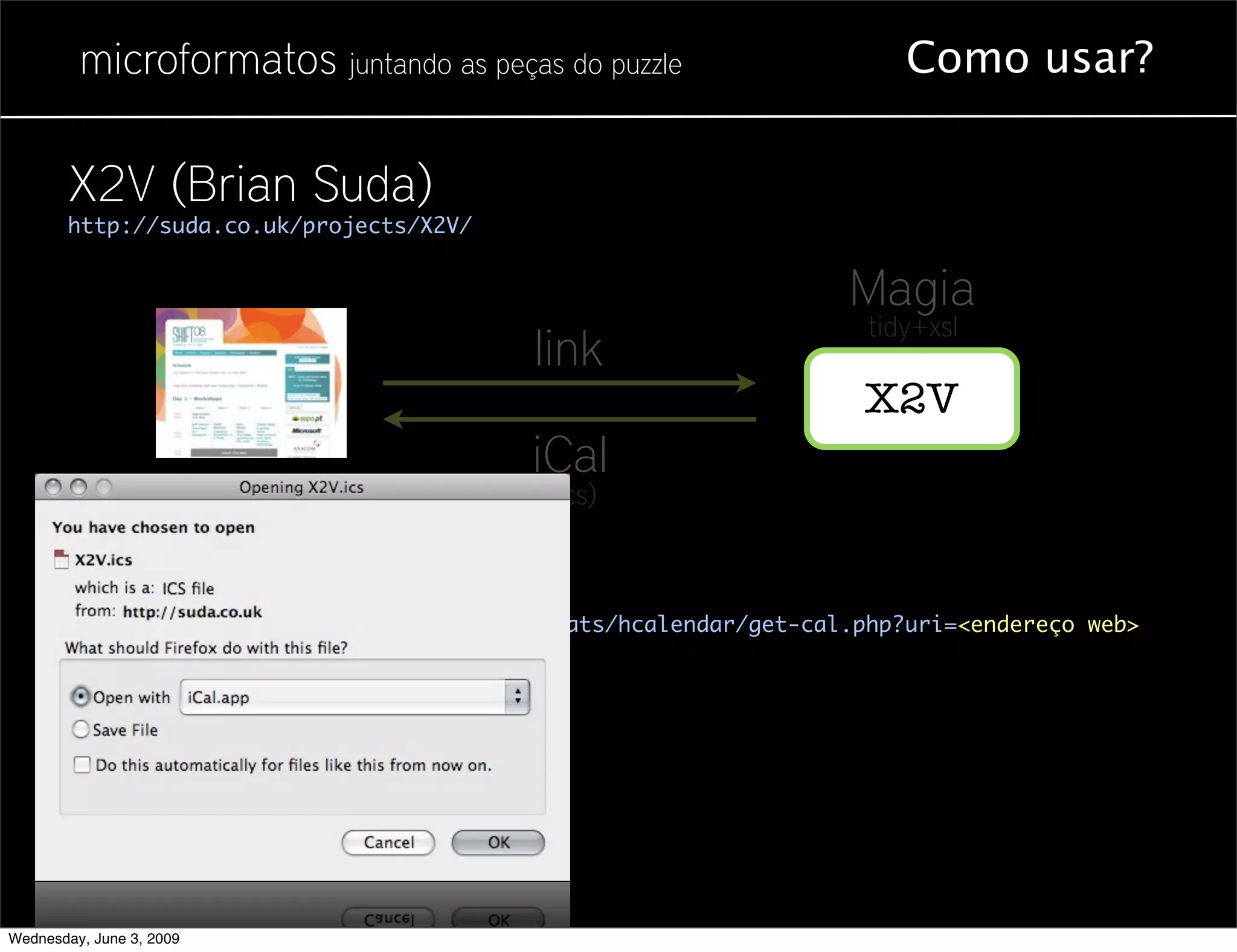 Microformatos - 2009 - Juntando as Peças do Puzzle