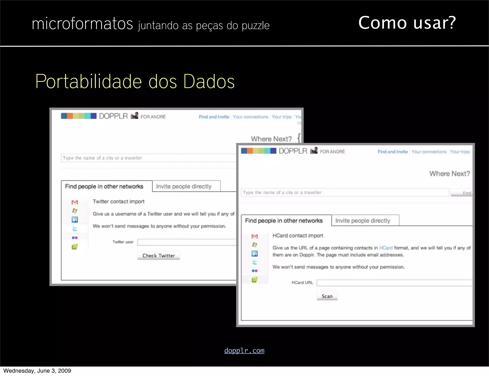 Microformatos - 2009 - Juntando as Peças do Puzzle