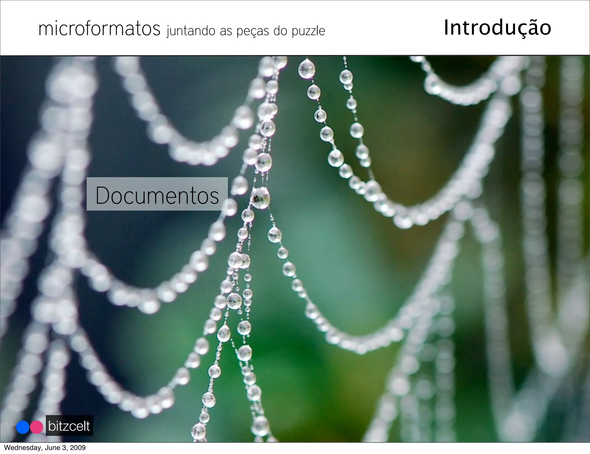 Microformatos - 2009 - Juntando as Peças do Puzzle