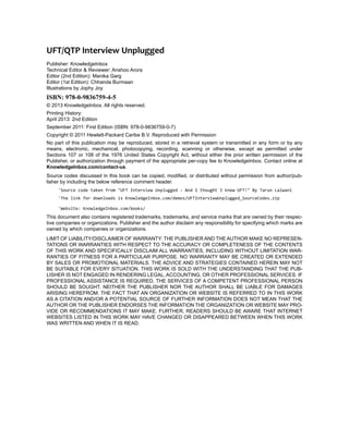 Uft Per Session Form.pdf UFT & QTP Interview Unplugged 2nd Ed | PDF