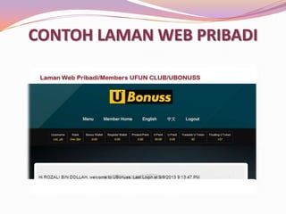 CONTOH LAMAN WEB PRIBADI

 
