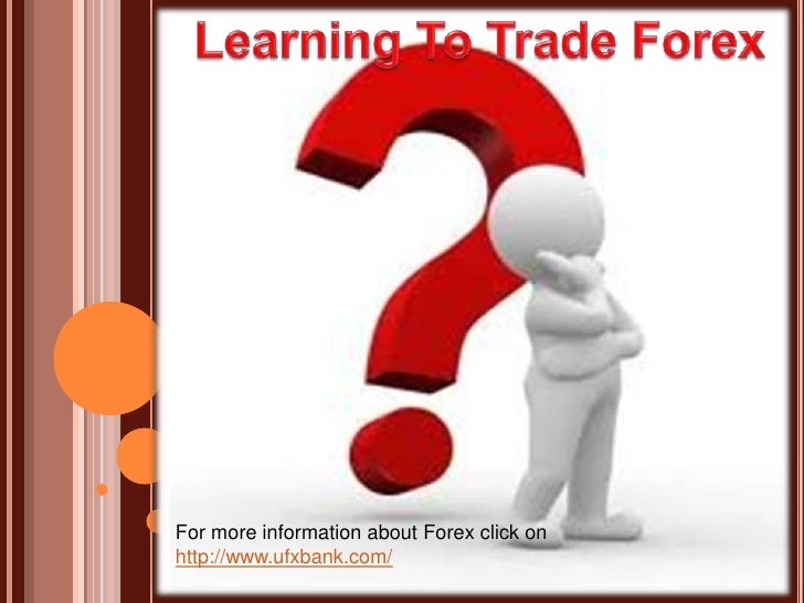 Learning to trade forex