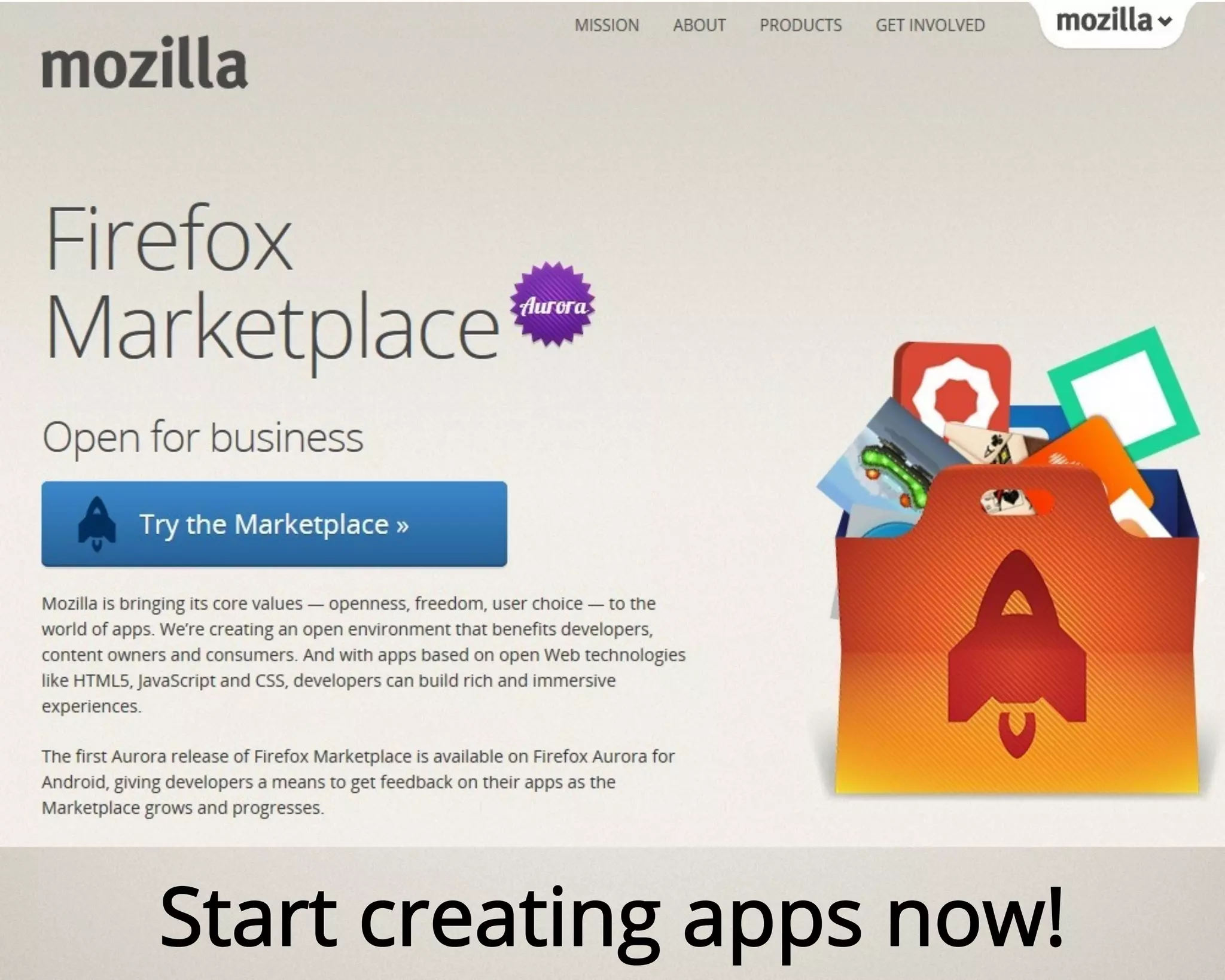 Start creating apps now! 
 