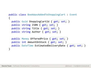 Dennis Traub – Software Development Consultancy   @dtraub – mail@dennistraub.de
 