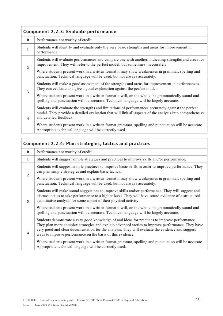 Pe gcse coursework aqa