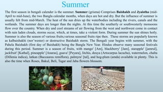 The Seasons of Bangladesh | PPT