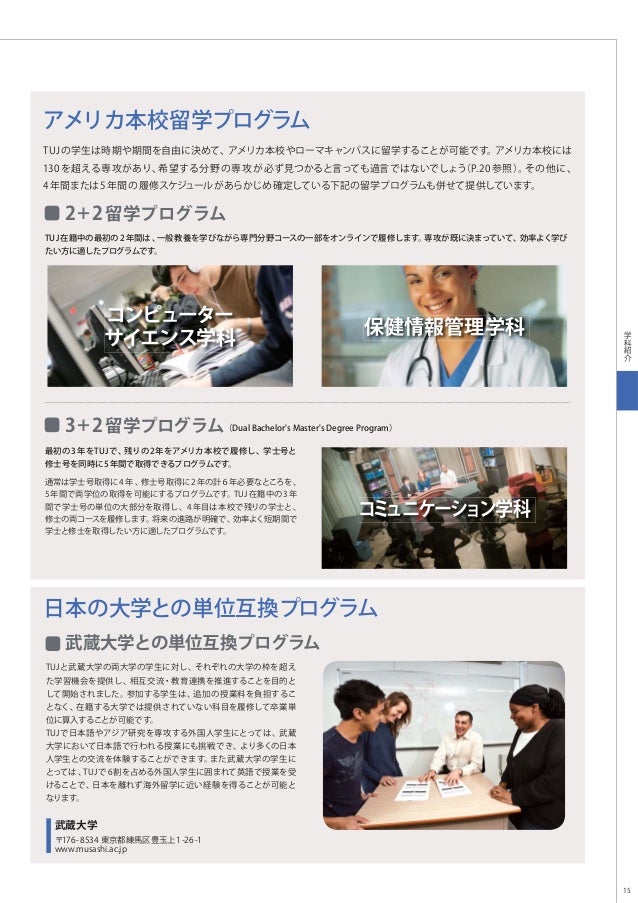Temple University Japan Campus 大学学部課程パンフレット