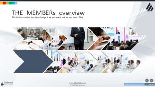 w w w . D o m a i n . c o m Page 56
www.MainSlide.com
© All Rights Reserved.
Confidential
THE MEMBERs overviewThis is the subtitle. You can change it as you want and as you need. This
 