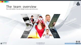 w w w . D o m a i n . c o m Page 59
www.MainSlide.com
© All Rights Reserved.
Confidential
The team overviewThis is the subtitle. You can change it as you want and as you
 