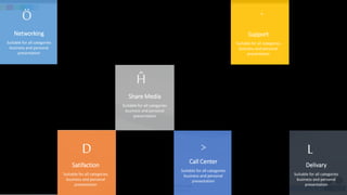 w w w . D o m a i n . c o m Page 76
www.MainSlide.com
© All Rights Reserved.
Confidential
Share Media
Suitable for all categories
business and personal
presentation
Call Center
Suitable for all categories
business and personal
presentation
Networking
Suitable for all categories
business and personal
presentation
Support
Suitable for all categories
business and personal
presentation
Delivary
Suitable for all categories
business and personal
presentation
Satifaction
Suitable for all categories
business and personal
presentation
Ö `
>
Ĥ
D L
 