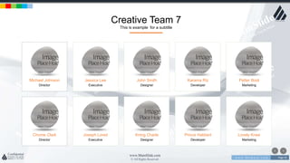 w w w . D o m a i n . c o m Page 92
www.MainSlide.com
© All Rights Reserved.
Confidential
Michael Johnson
Director
Jessica Lee
Executive
John Smith
Designer
Karama Riz
Developer
Petter Bool
Marketing
Chome Clark
Director
Joseph Lored
Executive
Kning Charle
Designer
Prince Habbert
Developer
Lovely Knee
Marketing
Creative Team 7
This is example for a subtitle
 