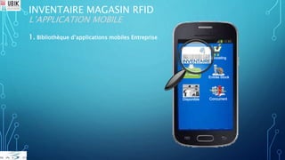 INVENTAIRE MAGASIN RFID
L’APPLICATION MOBILE
1. Bibliothèque d’applications mobiles Entreprise
QBoosting
Entrée Stock
Disponible Concurrent
 