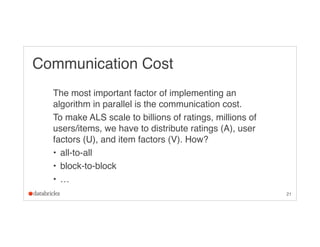 Communication Cost
The most important factor of implementing an
algorithm in parallel is the communication cost.
To make A...