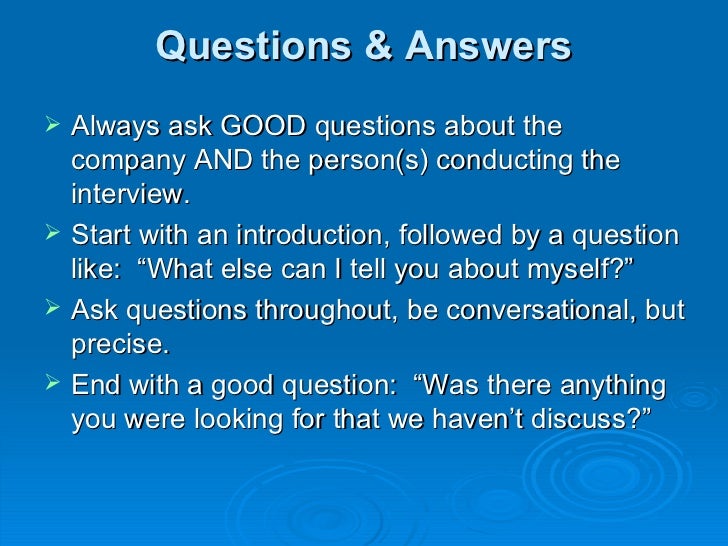 good questions to ask an interview