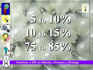   5 to 10% 10  to  15% 75  to  85% 