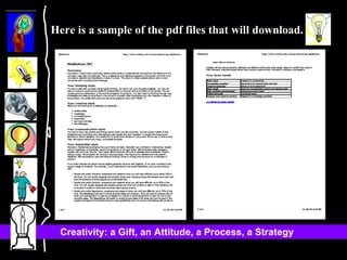 Here is a sample of the pdf files that will download. 
