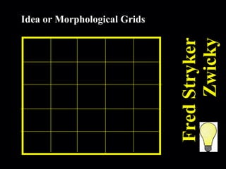 Idea or Morphological Grids Zwicky Fred Stryker 