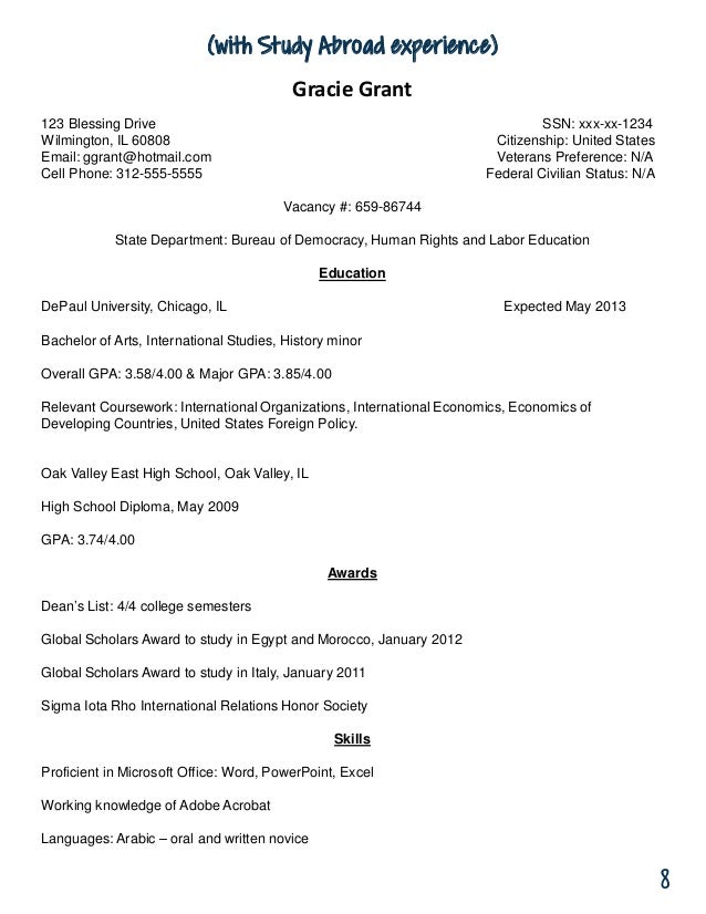 Uga Resume Template - Uga Federal Resume Guide 10 638