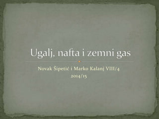 Novak Šipetić i Marko Kalanj VIII/4
2014/15
 