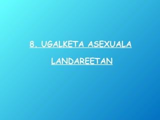 8. UGALKETA ASEXUALA
LANDAREETAN
 