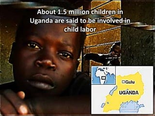 About 1.5 million children in Uganda are said to be involved in child labor