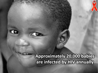 Approximately 20,000 babies are infected by HIV annually
