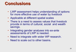 Towards an understanding of livestock water productivity in the Nile River Basin